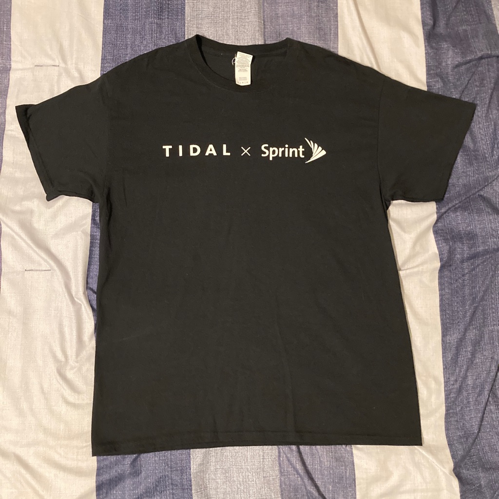 Rare Tidal X Sprint Collab T Shirt Sz L Black Rare Tidal X Sprint Collab T Shirt Sz L Black